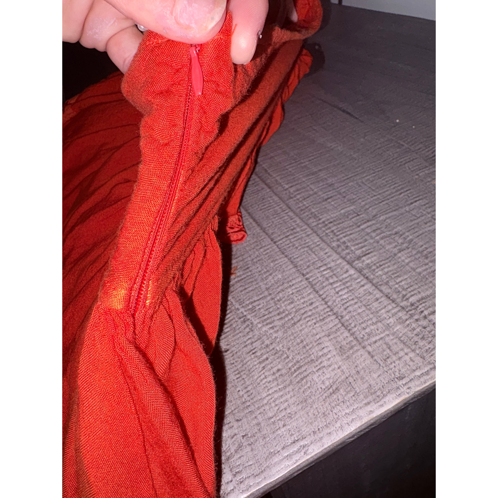 Free People Orange Embroidered Skirt - Picture 4 of 4